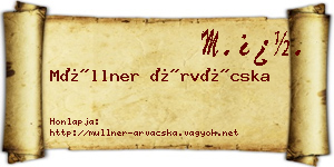Müllner Árvácska névjegykártya